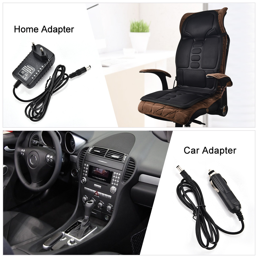 Portable Electric Foldable Heating Vibration Car Home Massage Seat Cover Cushion Usage