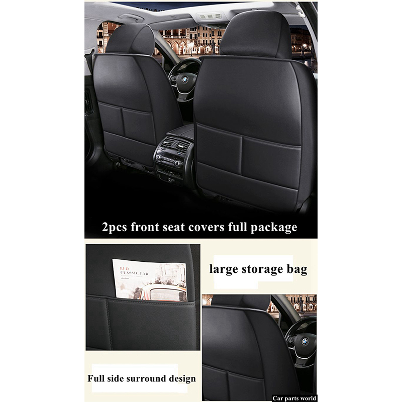 3D Seats Car Covers Automobiles Seat Covers Protector PU Leather Front and Rear Full Set Universal Car Seat Cover