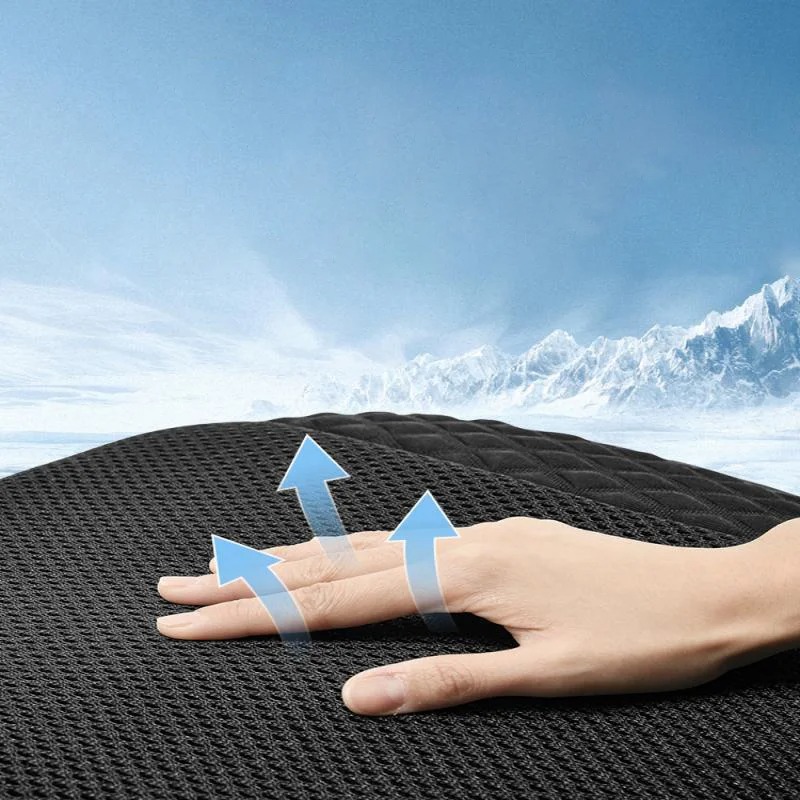 Summer Car Seat Cushion Breathable Ventilated Seat Cushion Three Gear Adjustment Ice Silk Seat Cushion Automobile Interior Parts