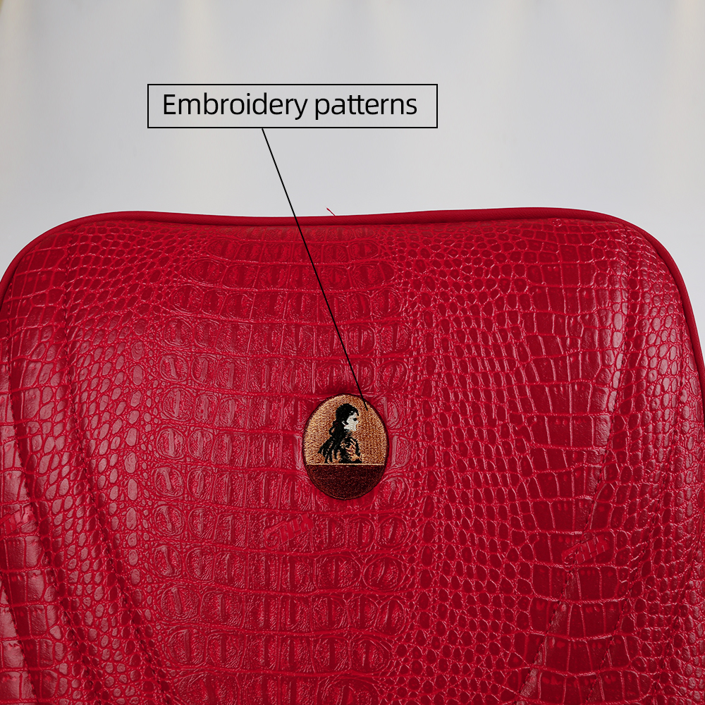 Memory Foam PU Leather Car Back Support Cushion Ergonomic Lumbar Support Pillow with Customized Embroidery Logo