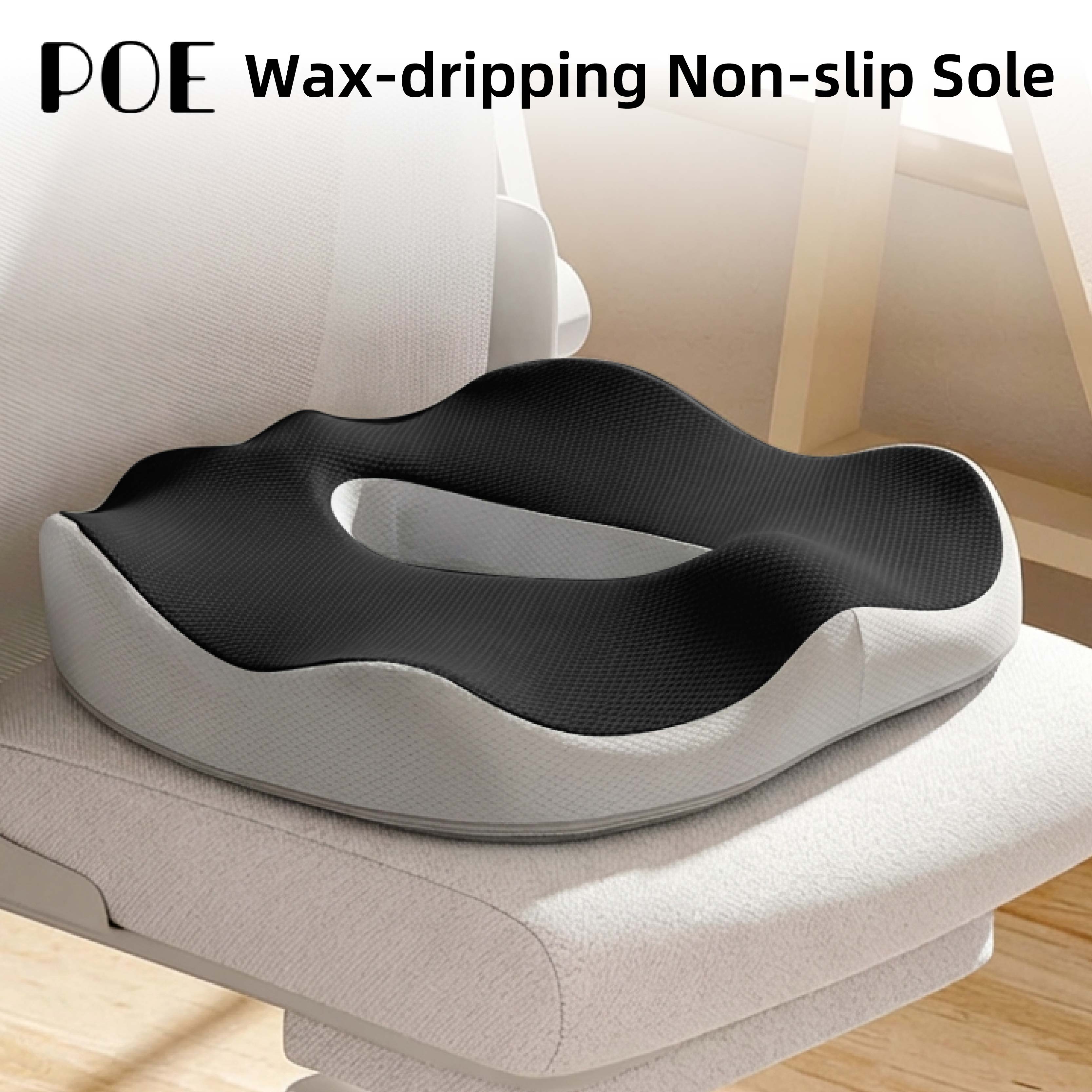 Ergonomic Memory Foam Office Seat Cushion For Home Car Chairs Non-Slip Pain Relief Removable Cover Washable Sewing Customizable