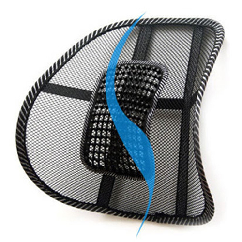 Massage Vent Mesh Lumbar Waist Lower Back Support Car Seat Office Chair Cushion Pad Waterproof Breathable Polyester Steel