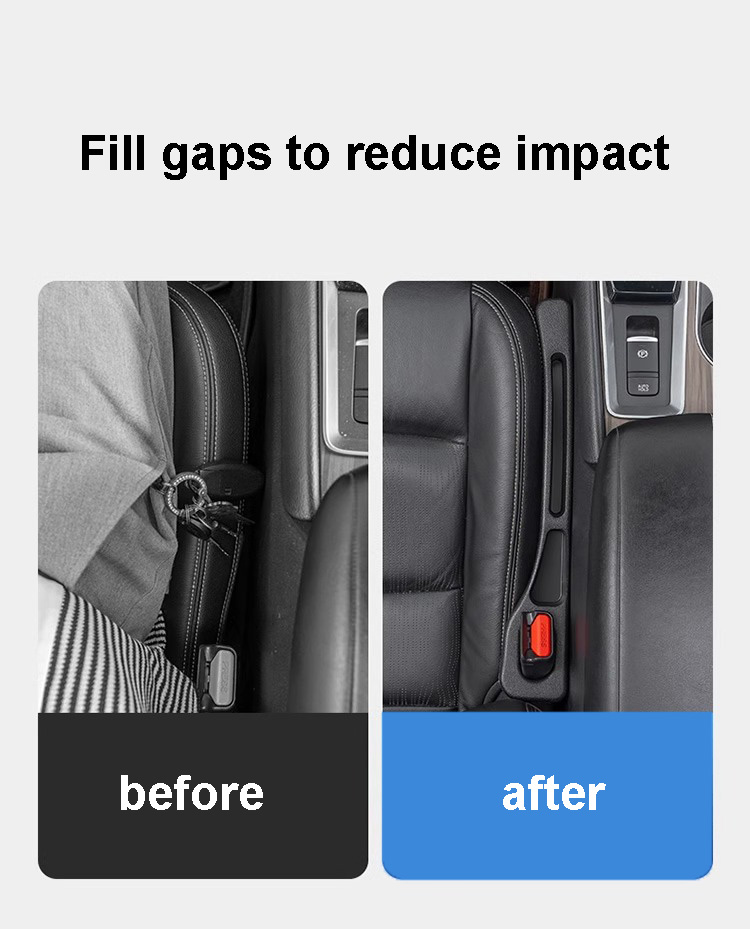 Universal Portable Drop Stop Car Console Seat Side Gap Filler Plug Organizer Strip