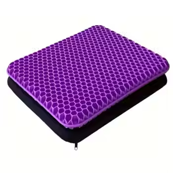 Durable Double Layer TPE Gel &amp; Memory Foam Seat Cushion Wholesale Cooling Office Chair Pad Air Soft Breathable Lumbar Pillows