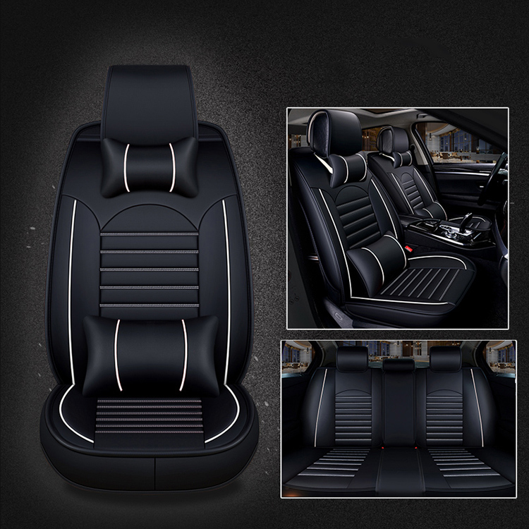 Luxury 5D Car Seat Covers Full Set of Front & Rear Made of Polyester Stylish Business Design