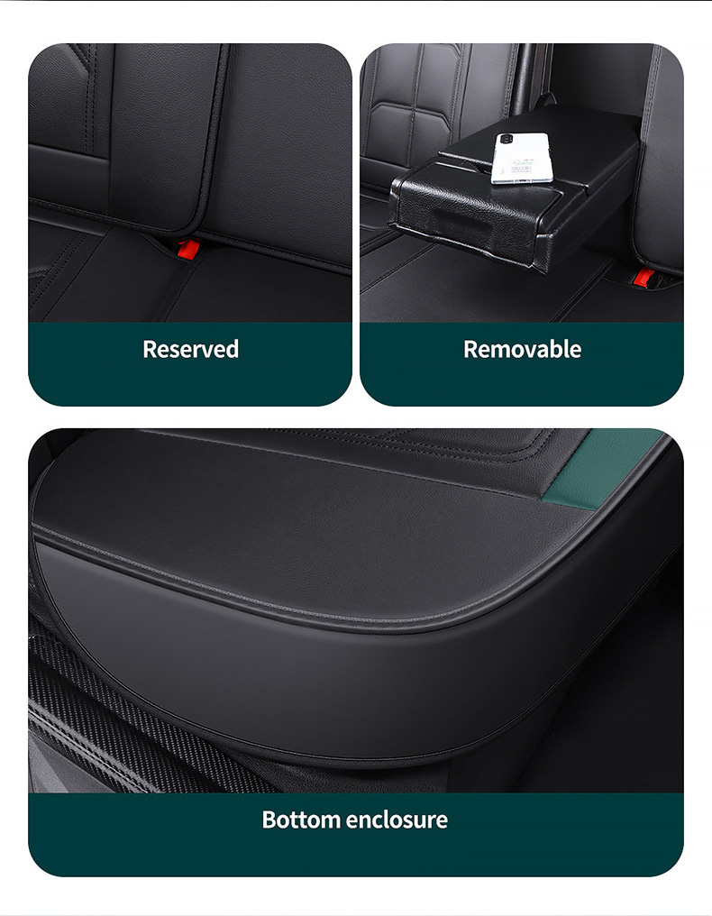Hot Selling Luxury Leather Full Set Four Season Universal Car Seat Cover Set