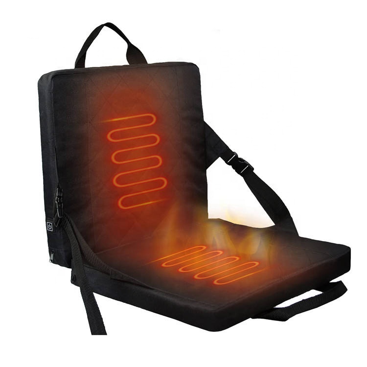 Stadium Camping Fishing Car Seat Cushion Heating USB Foldable Portable Rechargeable Heating Electric Heated Seat Cushion