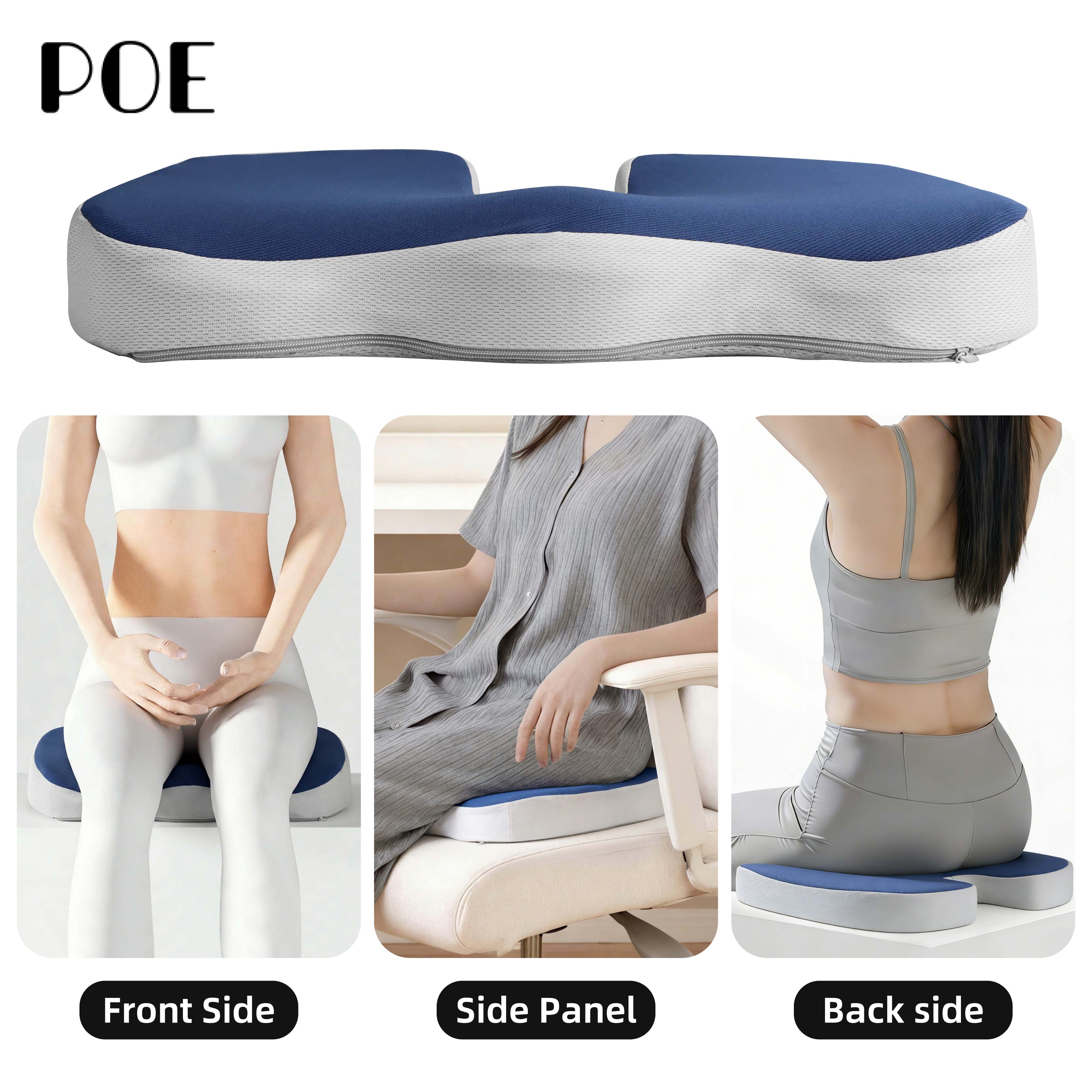 Sciatica Relief Memory Foam Coccyx Cushion Pads Car Seat Cushion With Tailbone Pain Correction Lumbar Pillows &amp; Seat Cushions