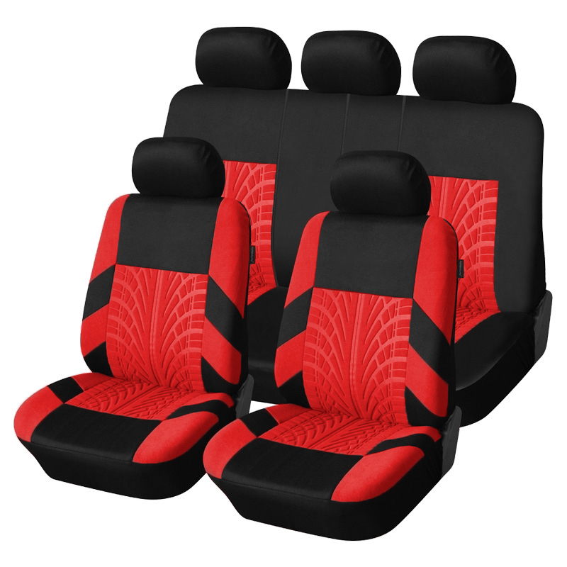 Customized Airbag Compatible Polyester Four Seasons Universal Full Set Car Seat Covers with Car Interior Fit