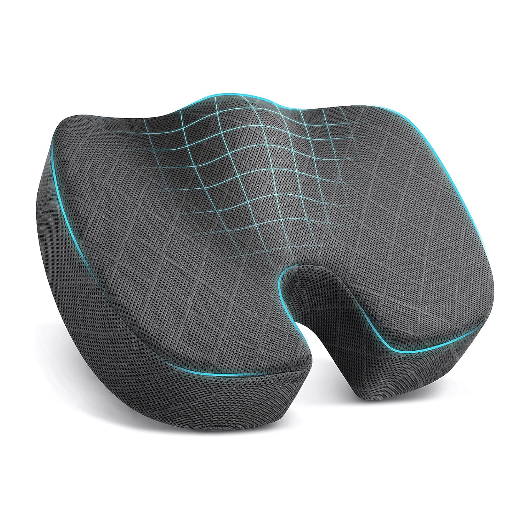 Non-Slip Memory Foam Seat Cushion for Long Sitting Office Workers, Car Drivers