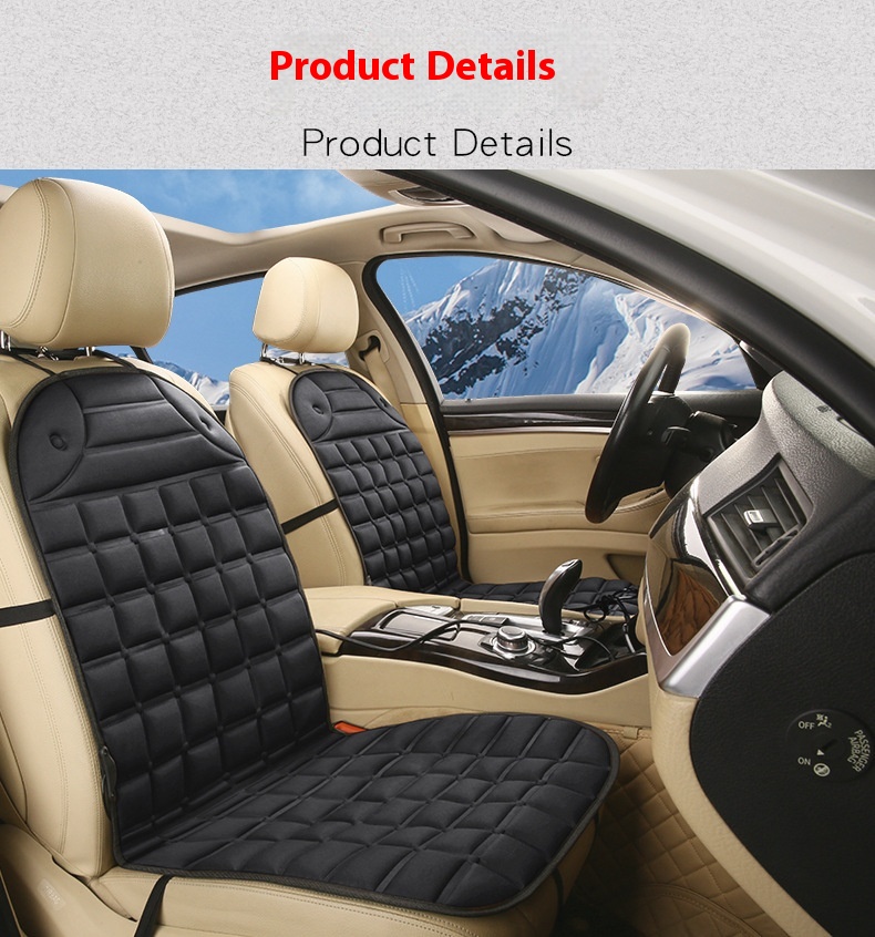 Universal 12V Car Electric Heating Seat Cushion Winter Car Heating Cushion Electric Square Seat Pillow for Cars