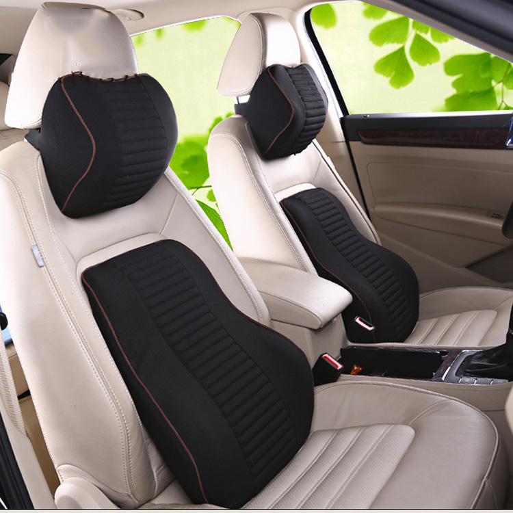 Mesh Cover Double Adjustable Strap Lumbar Support Cushion for Office Chair Back Support Cushion for Car Computer Recliner Memory