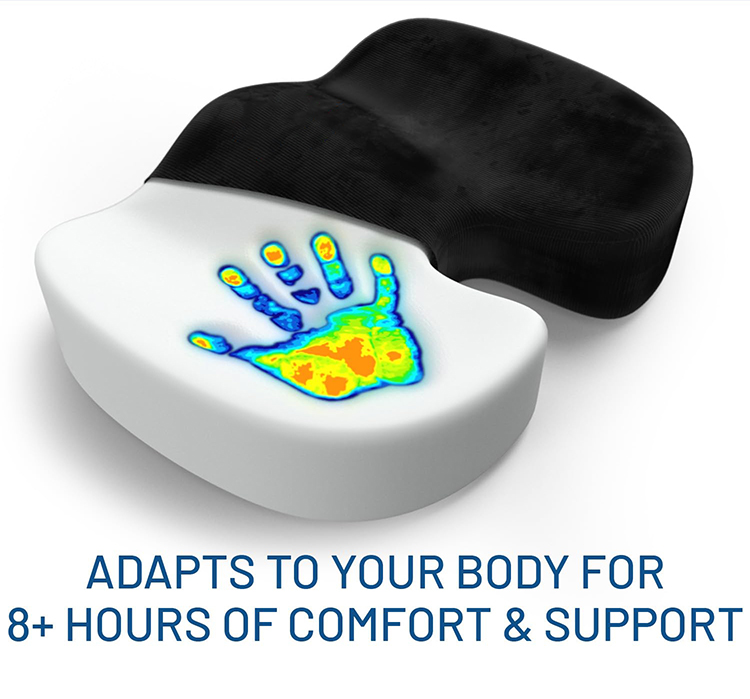 Enhanced Memory Foam Coccyx Massage Car Seat Cushion Ergonomic Vibration Massage Chair Cushion for Pain Relief