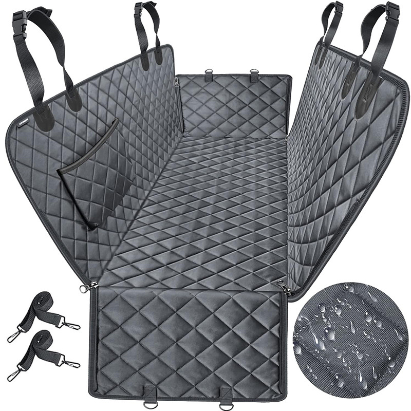 Waterproof Oxford Classic Cotton Filled Solid Durable Washable Safe Dog Car Seat Cover Heavy Duty Nonslip Hammock Trunk