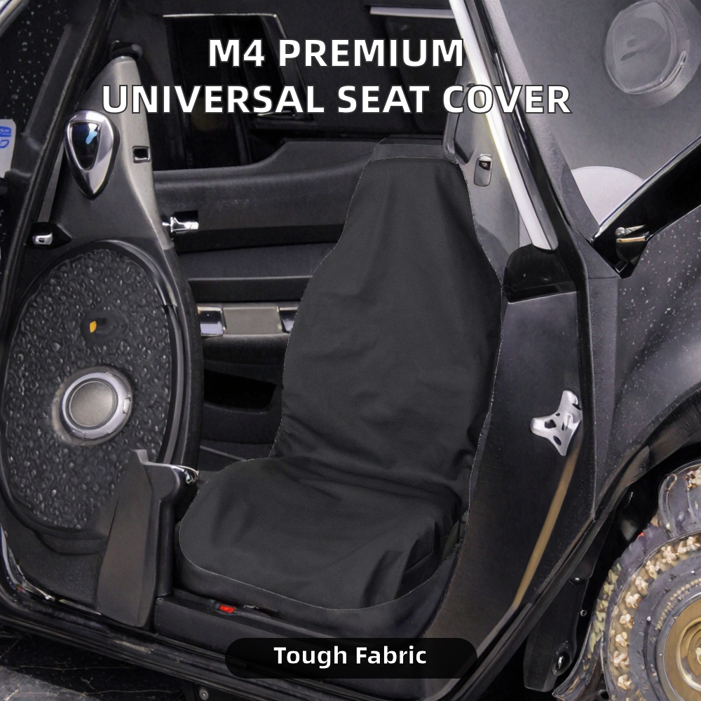 Premium Single Piece Car Seat Protector-Universal Fit Front Seat Cover 210D Oxford Fabric All-Season Heavy Duty Waterproof