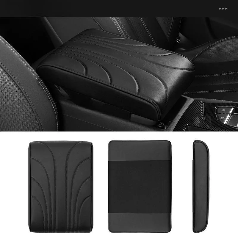 Car Center Console Cover Smooth Leatherette Fabric Car Armrest Cover Cushion