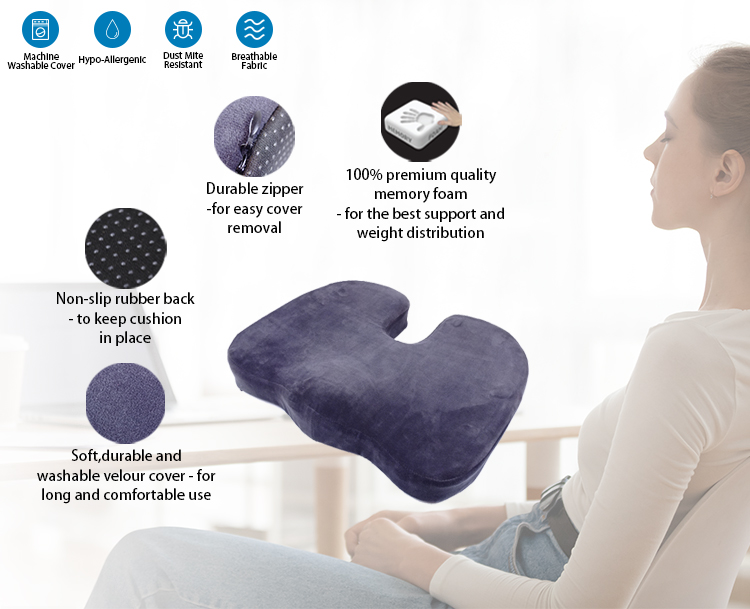 Trending Product 2026 Custom Logo/packaging Coccyx Memory Foam Office Chair Orthopedic Car Seat Cushions