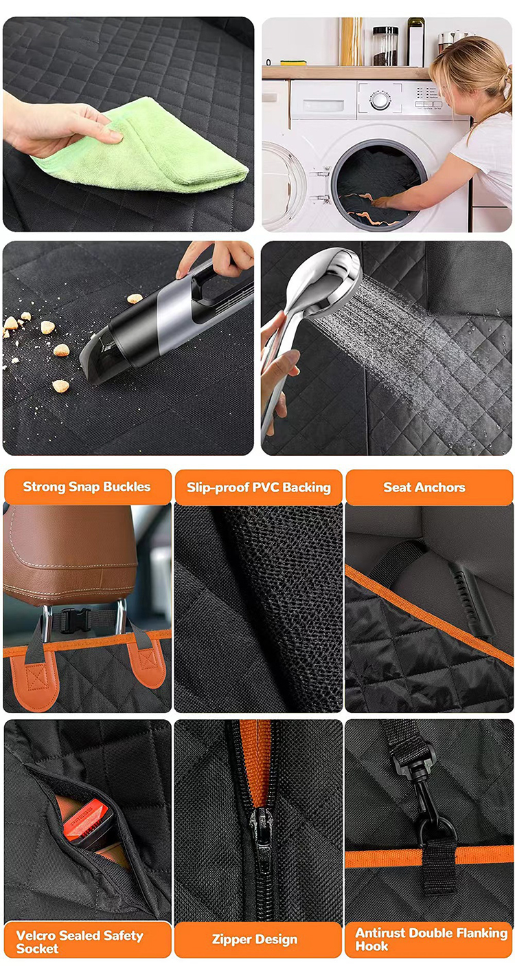 Waterproof Quilt Pet Car Seat Cover Detail 3