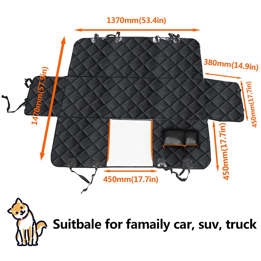 Waterproof Dog Hammock Scratch Resistant View Window Car Seat Cushion Full Set Feat All Cars Protector Pet Mat Car Seat Covers