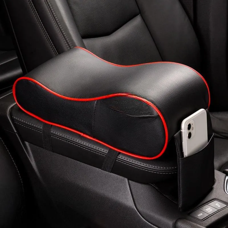 Car Center Console Cover Shiny Microfiber Leather Car Armrest Cover Cushion