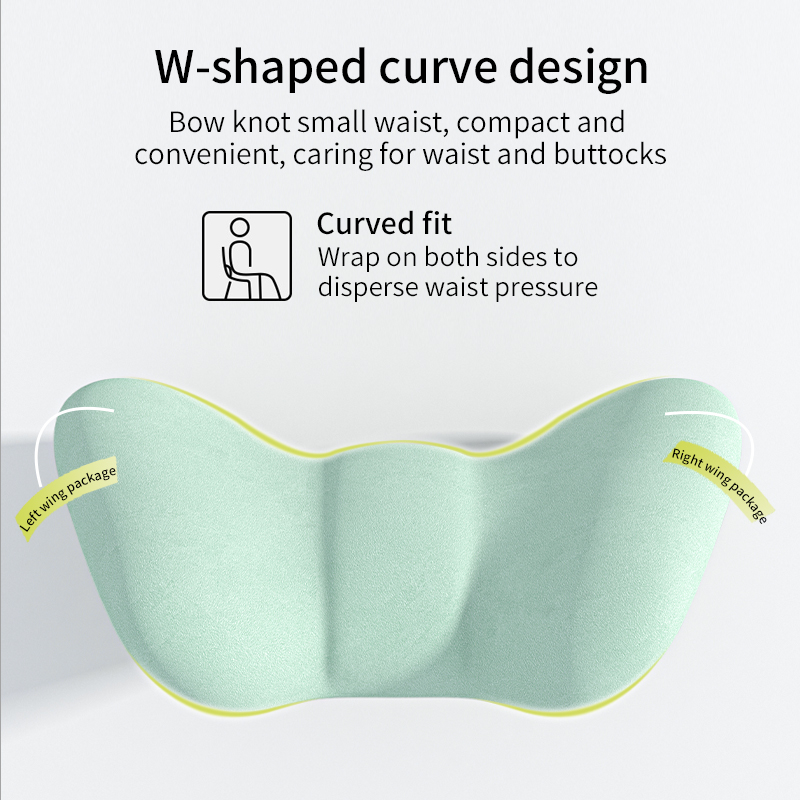 No MOQ Breathable Memory Foam Arch Lumbar Support Pillow Knitted Back Seat Car Cushion with Removable &amp; Washable Cover