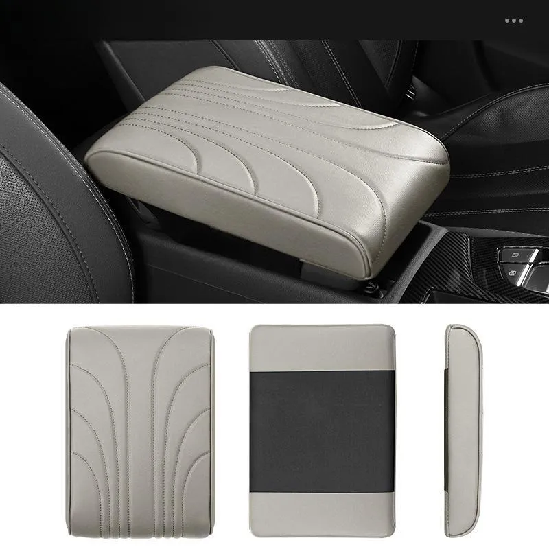 Car Center Console Cover Smooth Leatherette Fabric Car Armrest Cover Cushion