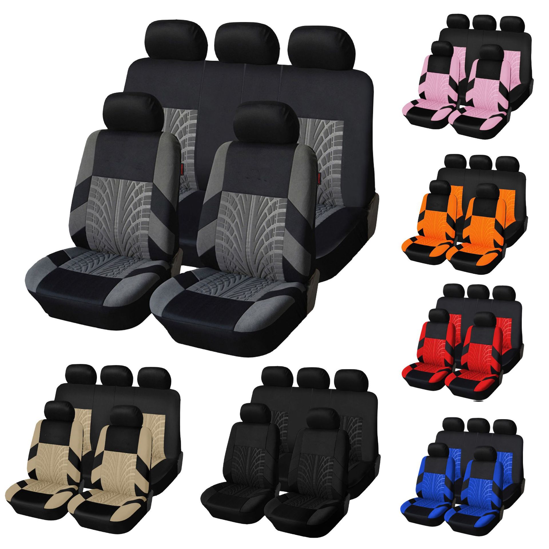 Top Quality 100% Polyester Wear-resistant And Non-slip 7 Seater Car Seat Covers Universal Size Full Set Luxury Protector Cover