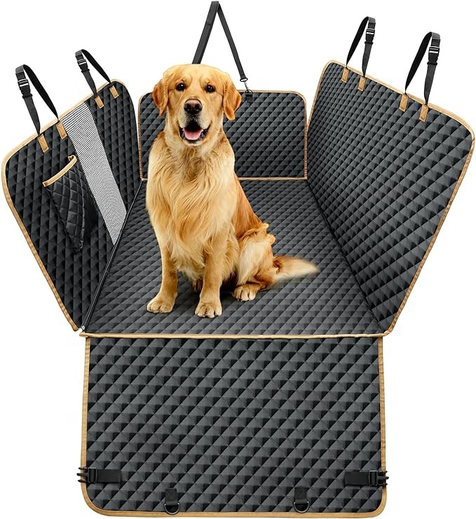 Waterproof Dog Car Seat Cover Soft and Solid Oxford Material With Printed Pattern Perfect Fit for Cars