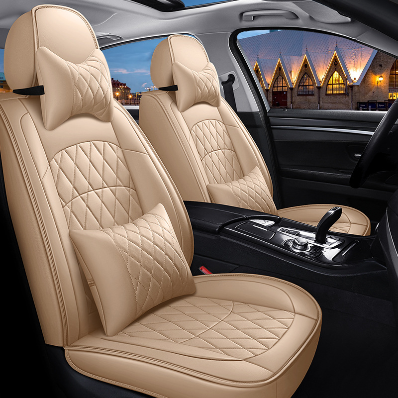 Universal All-Season 3D Full-Cover Car Seat Covers Premium Leather Car Seat Covers for Saloon Vehicles