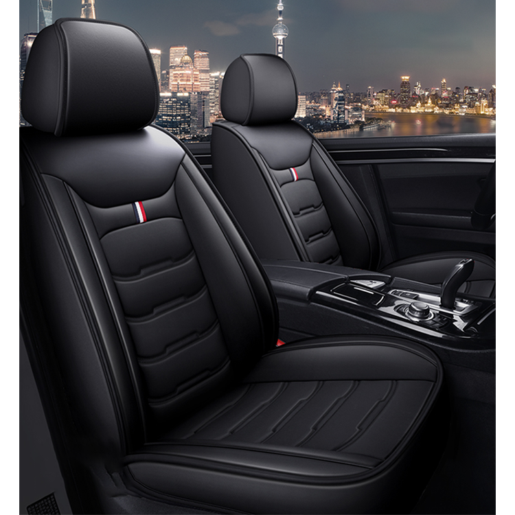 Seat Protector Waterproof Classic Car Seat Covers Universal Set Black and Red
