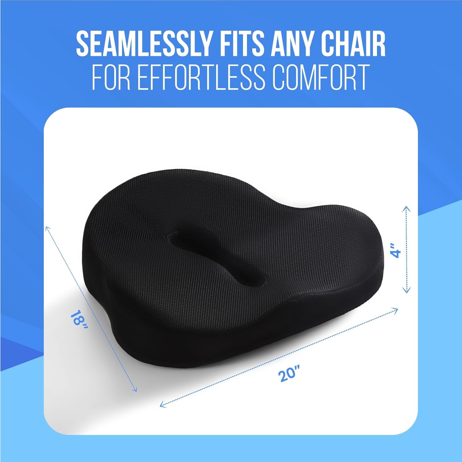 Customizable Orthopedic Office Chair Support Butt Cushion Ergonomics Relieve Stress Memory Foam Coccyx Pain Car Seat Cushion