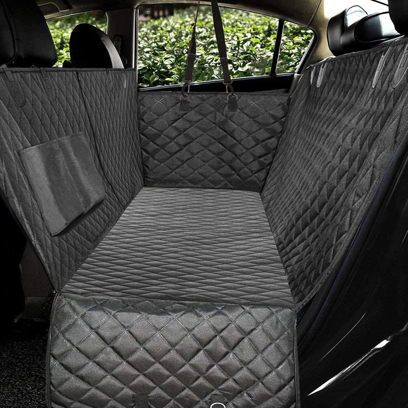 Customizable Luxury Solid Pattern Dog Car Seat Cover Popular Waterproof Oxford Material Rear Seat Pet Backseat Cover All Seasons