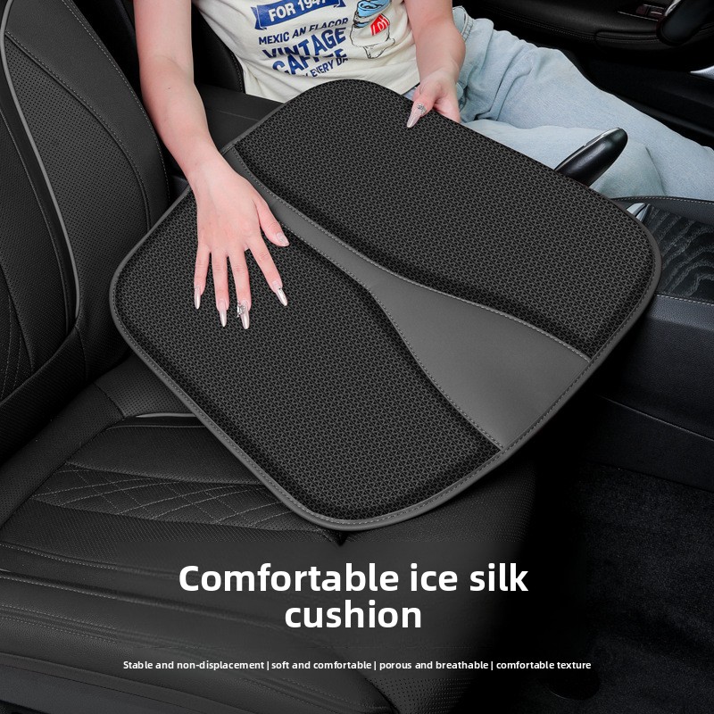 Car Seat Cushion Mesh Four Seasons Universal Summer Breathable Non-Slip Honeycomb Ventilation Synthetic Fiber Filling