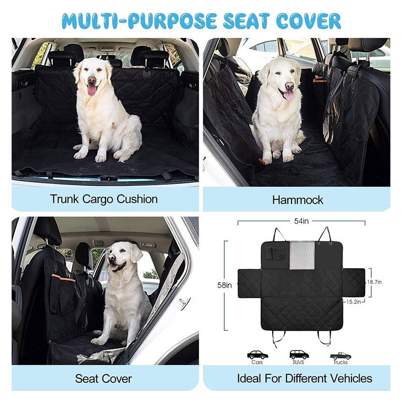 Luxurious Quilted Rear Double Seat Dog Mat
