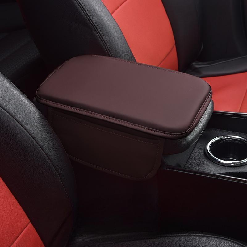Car Center Console Cover Luxurious Microfiber Leather Car Armrest Cover Cushion