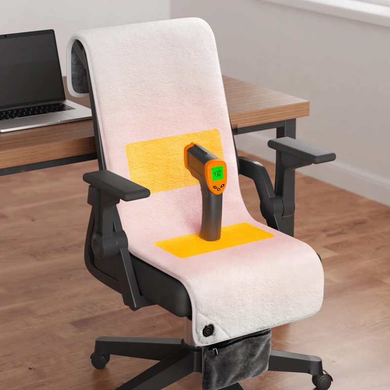 Anjuny USB Power 3-Mode Adjustable Portable Foldable Back Chair Pad Electric Heated Seat Cushion For Car Office &amp; Home Use