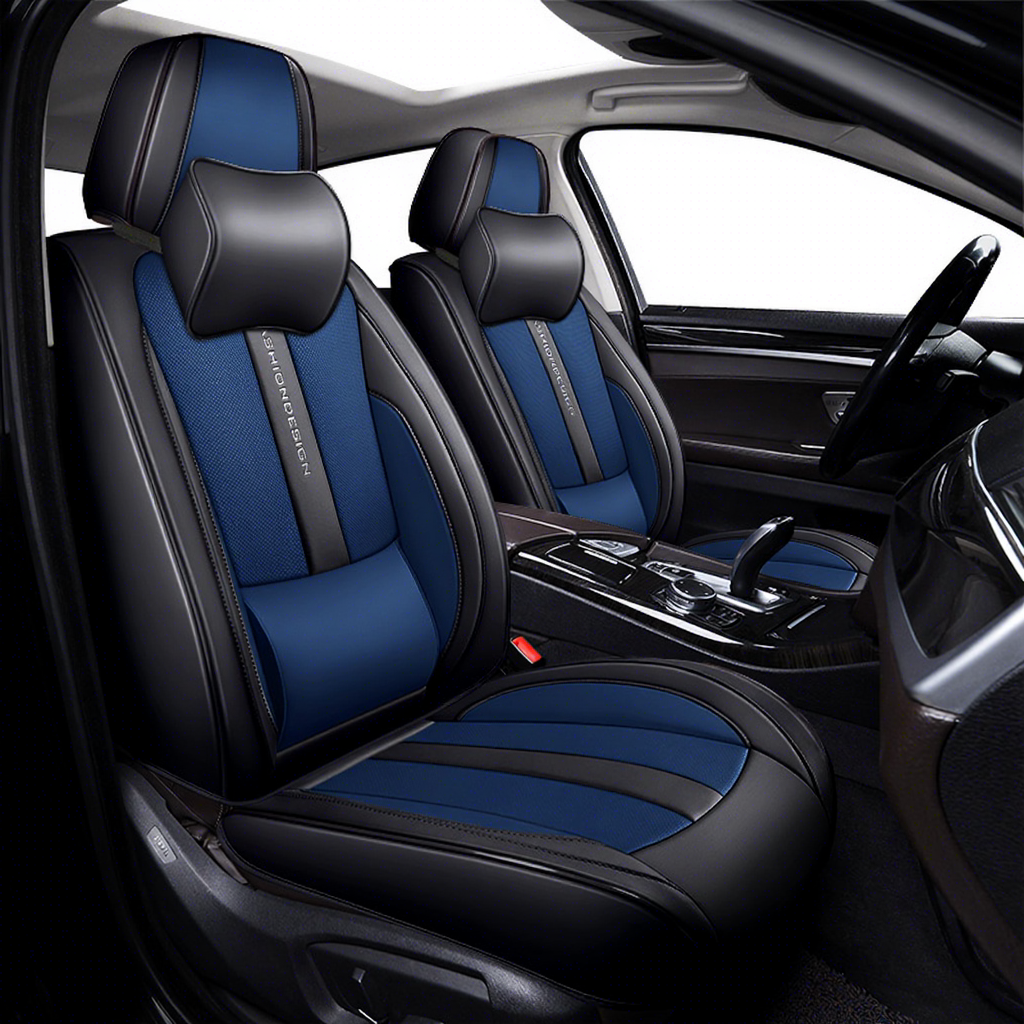 EKR Wholesale Custom Luxury Leather Car Seat Cover Fabric Universal Set for Toyota RAV4 Corolla BYD Racing Sports Car Interior