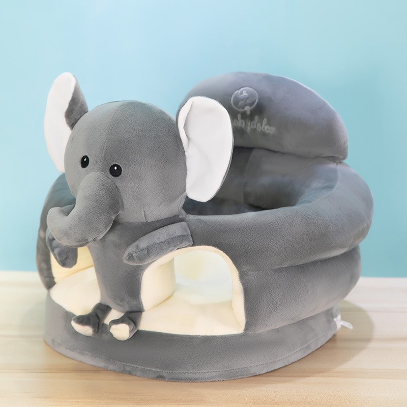 Custom Baby Learning Chair Plush Cover - Cartoon Stuffed Infant Seat, Removable Soft Sofa Protector