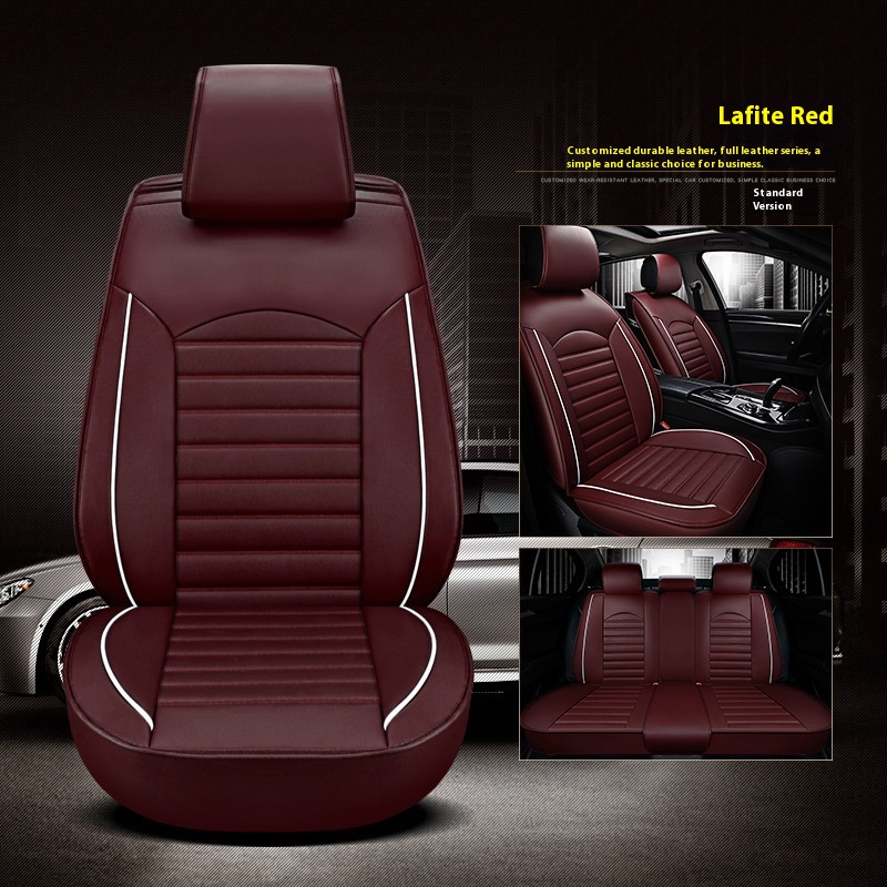Universal Car Seat Covers Full Set Leather Cushion for Car Interior Four Seasons Suitable for Summer Use