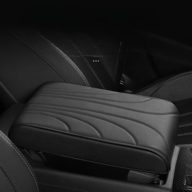 Car Center Console Cover Smooth Leatherette Fabric Car Armrest Cover Cushion