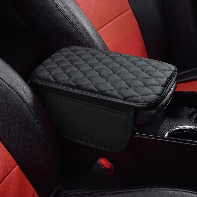 Car Center Console Cover Premium Synthetic Leather Car Armrest Cover Cushion