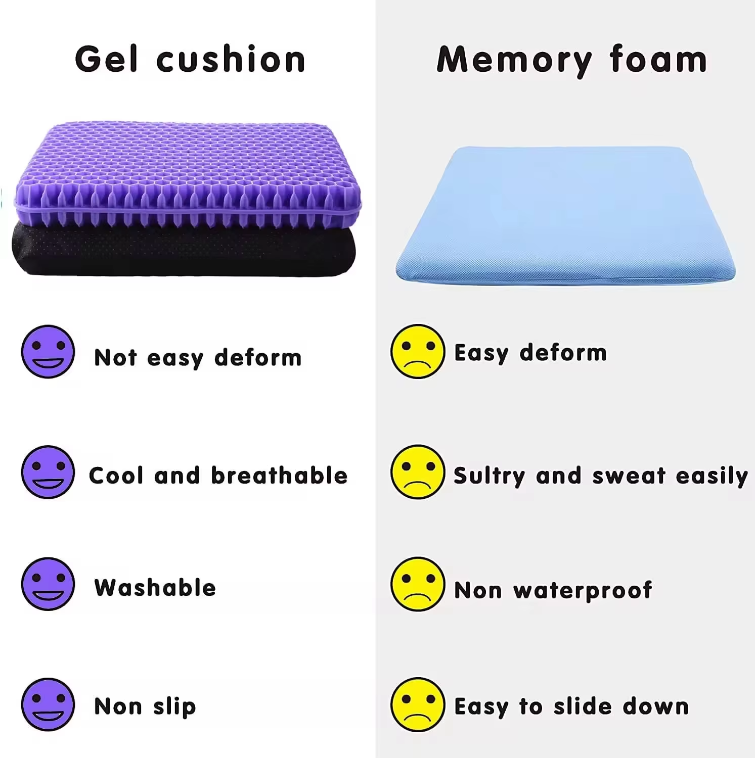 Customizable Orthopedic Office Chair Support TPE Butt Cushion Relieve Stress Cooling Gel Coccyx Pain Car Seat Cushion