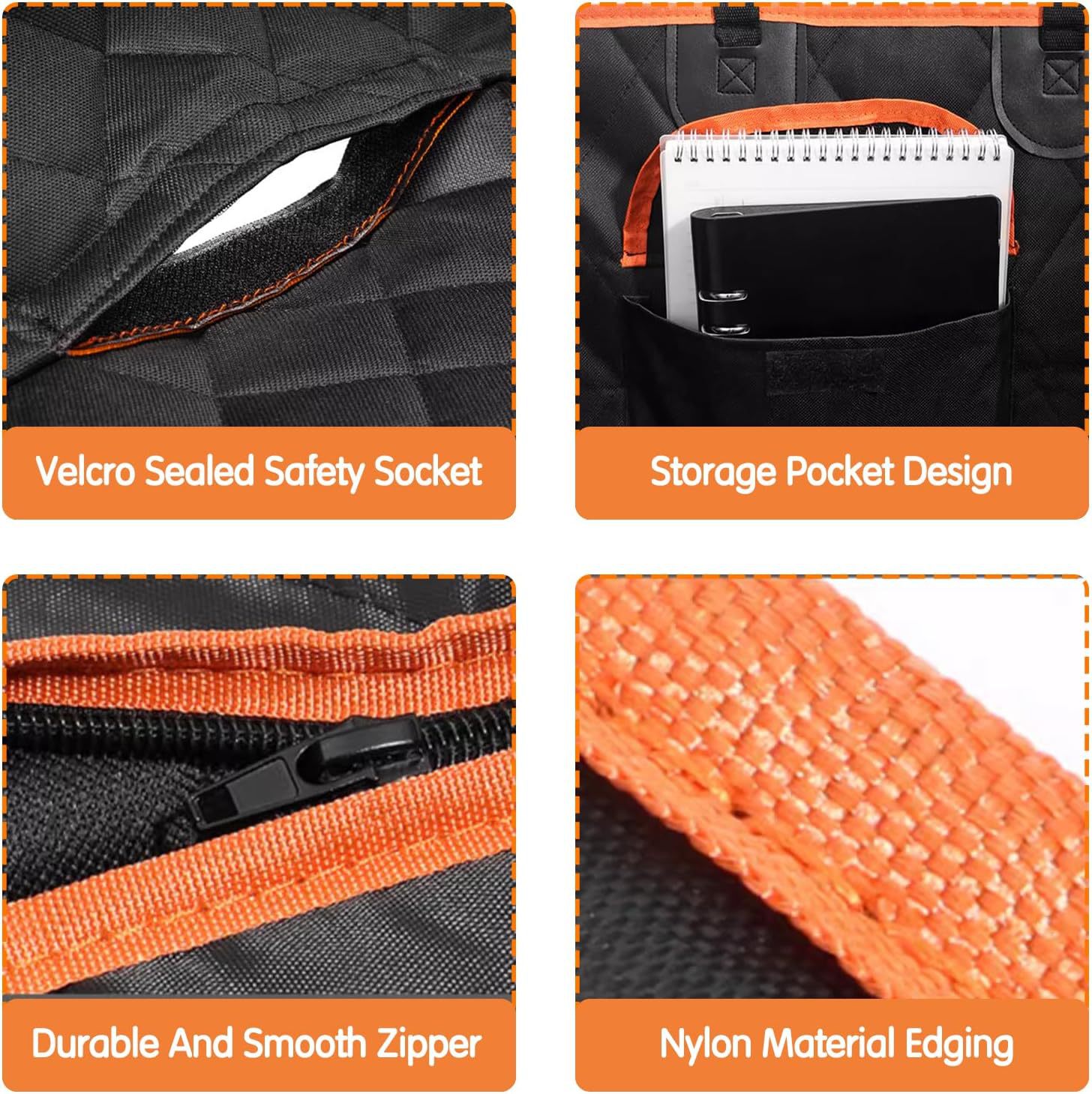 Waterproof Oxford Classic Cotton Filled Solid Durable Washable Safe Dog Car Seat Cover Heavy Duty Nonslip Hammock Trunk