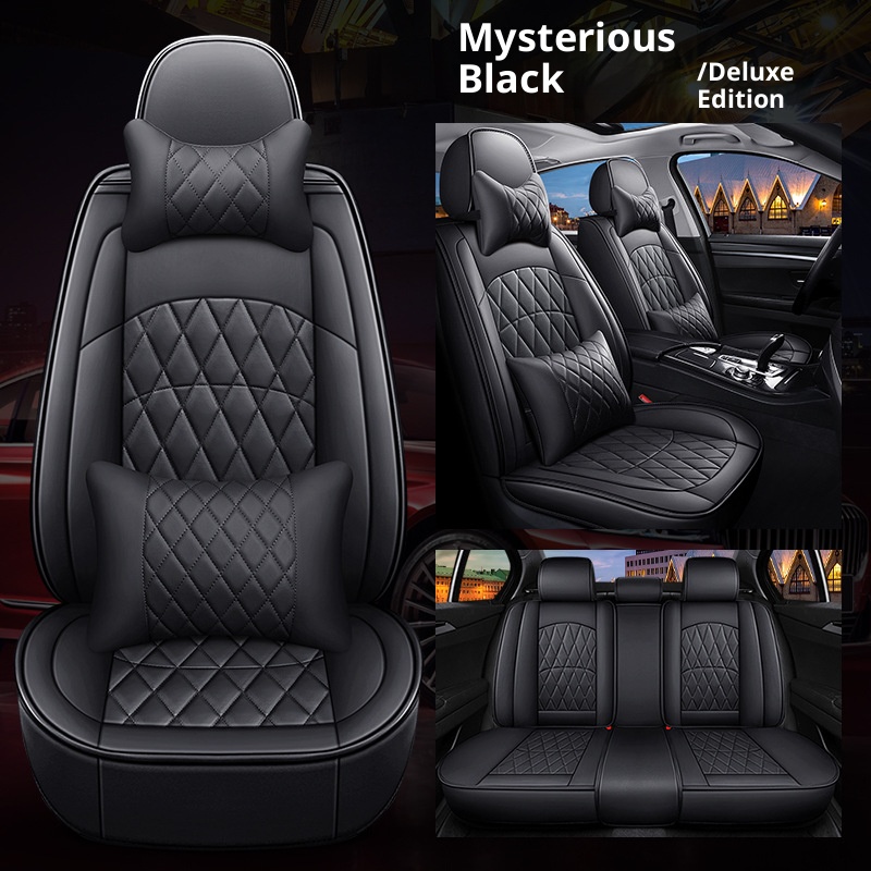 Universal All-Season 3D Full-Cover Car Seat Covers Premium Leather Car Seat Covers for Saloon Vehicles