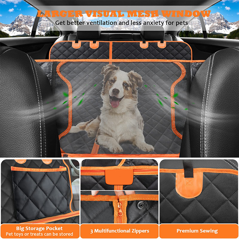 Wholesale Eco-Friendly Anti-Slip Luxury Waterproof Oxford Dog Car Seat Covers for Pet Backseat