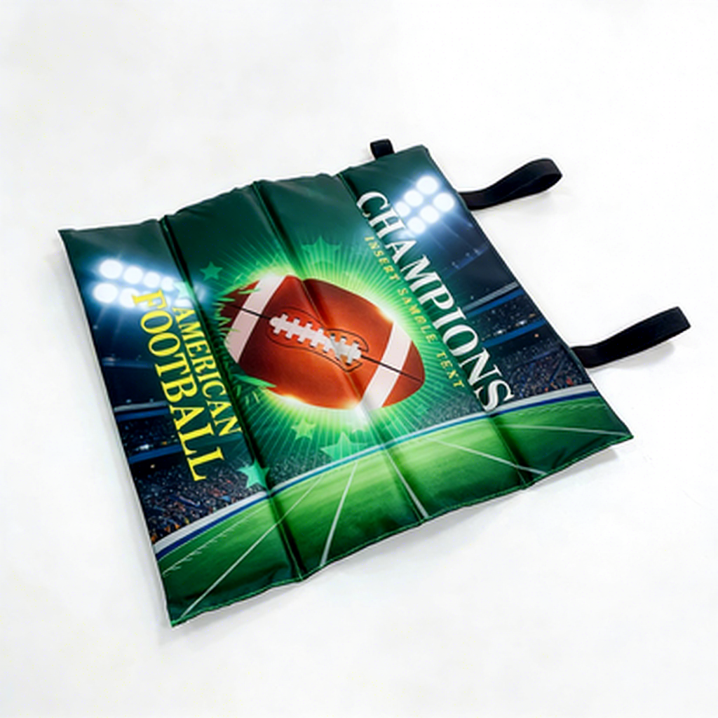 Oxford Fabric Foldable Stadium Seat Cushion With Carry Handle Waterproof Sports Seat Pad For Sports Game Picnic