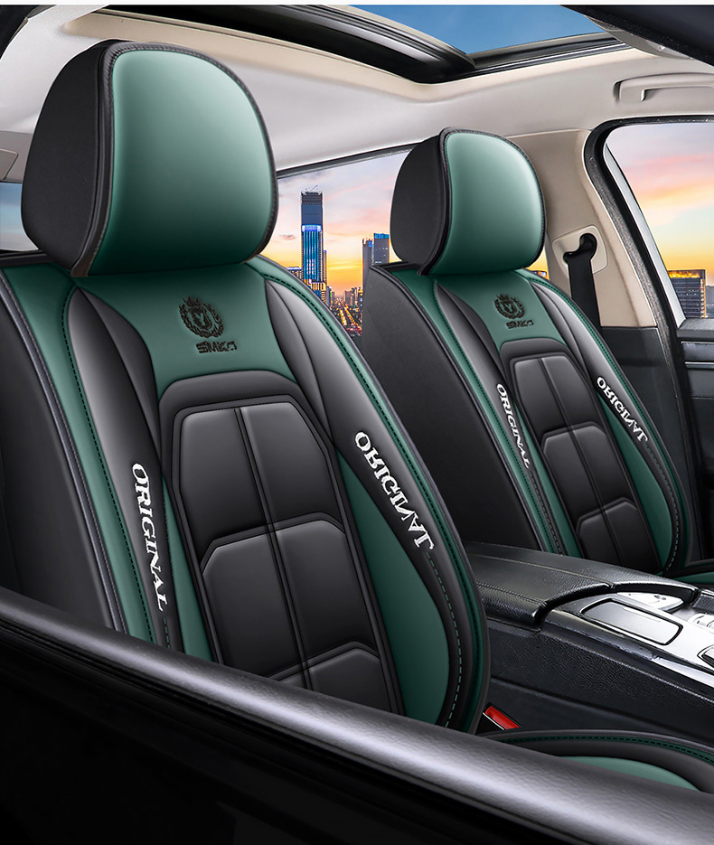 Hot Selling Luxury Leather Full Set Four Season Universal Car Seat Cover Set