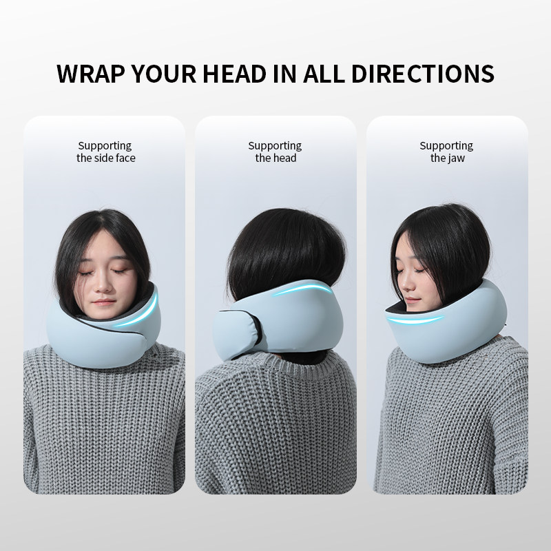New Arrival Oem Oem U Shaped Wrap Adjustable Cervical Ergonomic Memory Foam Travel Neck Pillow for Plane Car Train Office Rest