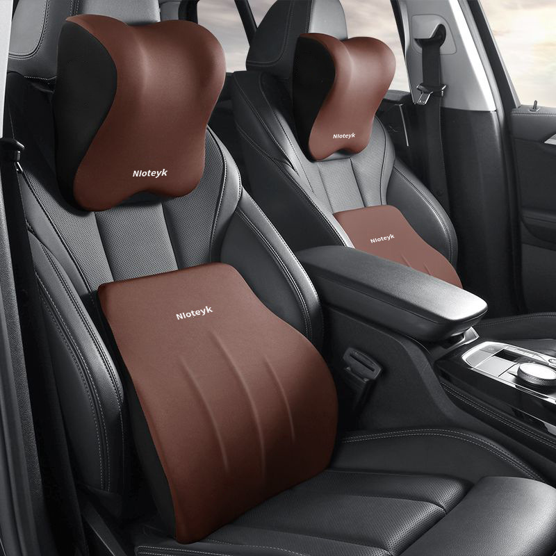 2026New Factory Customization Available Car Lumbar Support Cushion For Driving Seat Backrest Fitment Memory Foam Filled Pillow