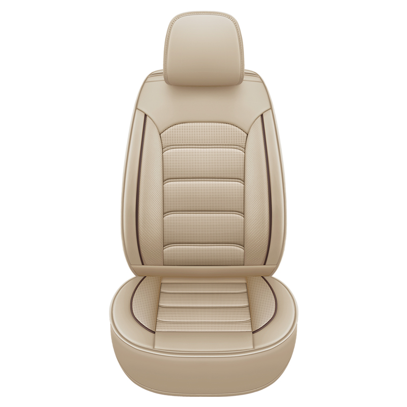 Universal Full Set Leather Car Seat Covers with Cotton Front Cushion Pad Business Style PU Interior Accessories